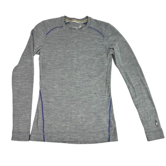 Smartwool Womens Small 250 Merino Wool Base Layer Top Gray FLAWS - Picture 1 of 14